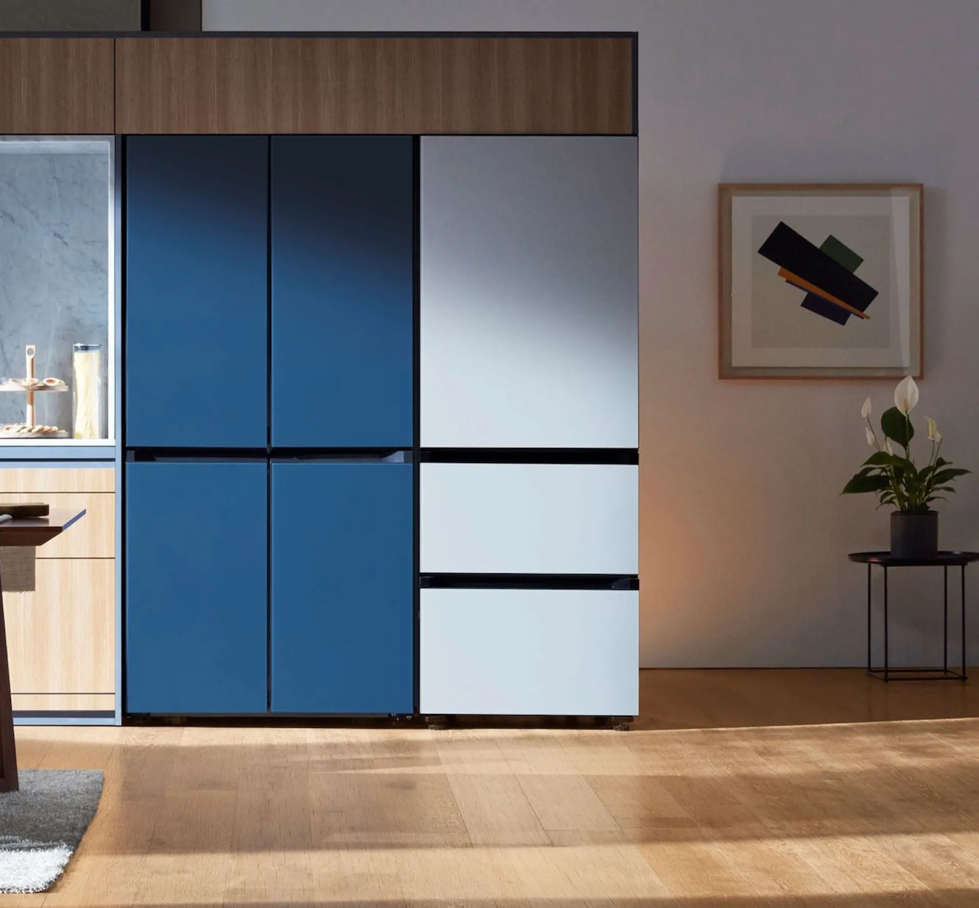 Samsung bespoke devices in kitchen lifestyle environment featured by Rodd