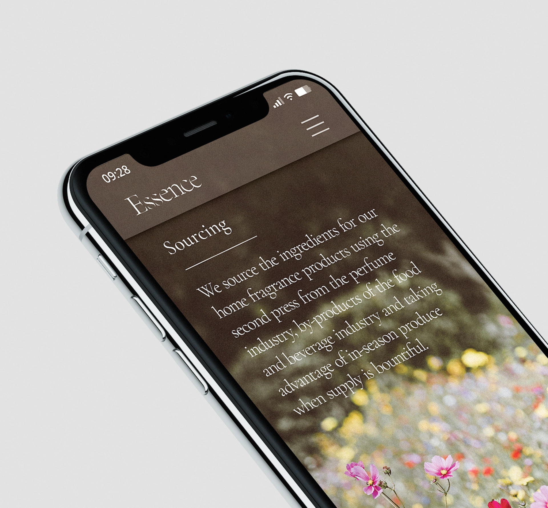 This image shows a user experience screen mockup on an iphone