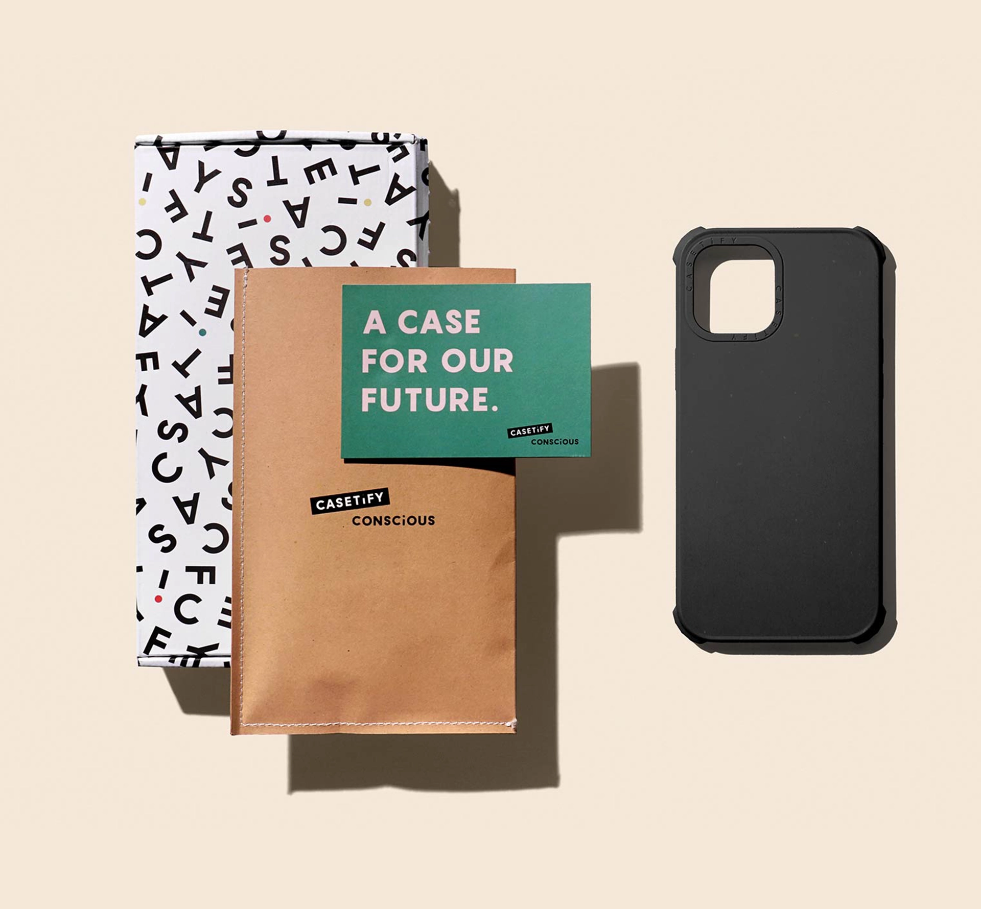 A phone case and it's packaging for recycling