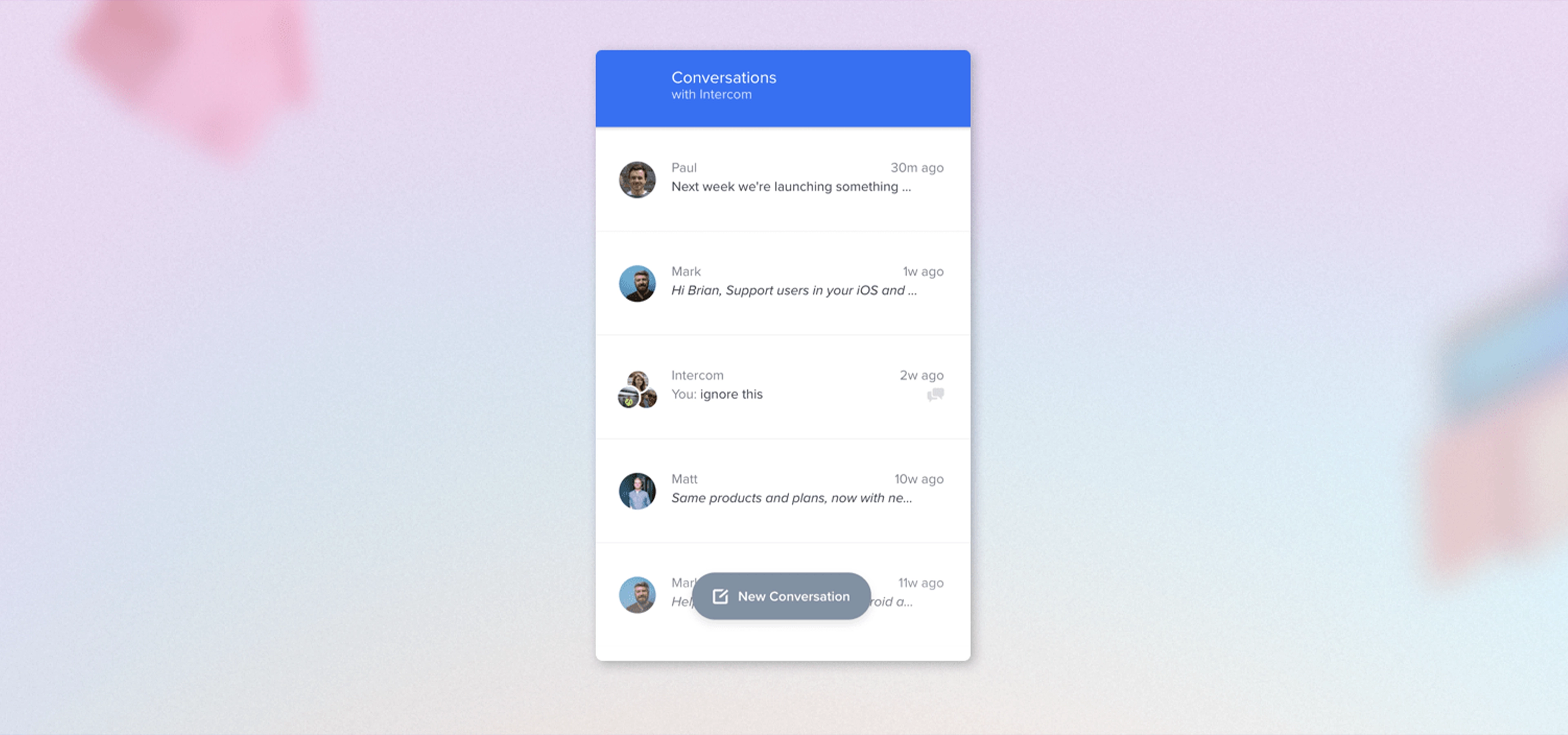 Inclusive tech Intercom messenger screen grab