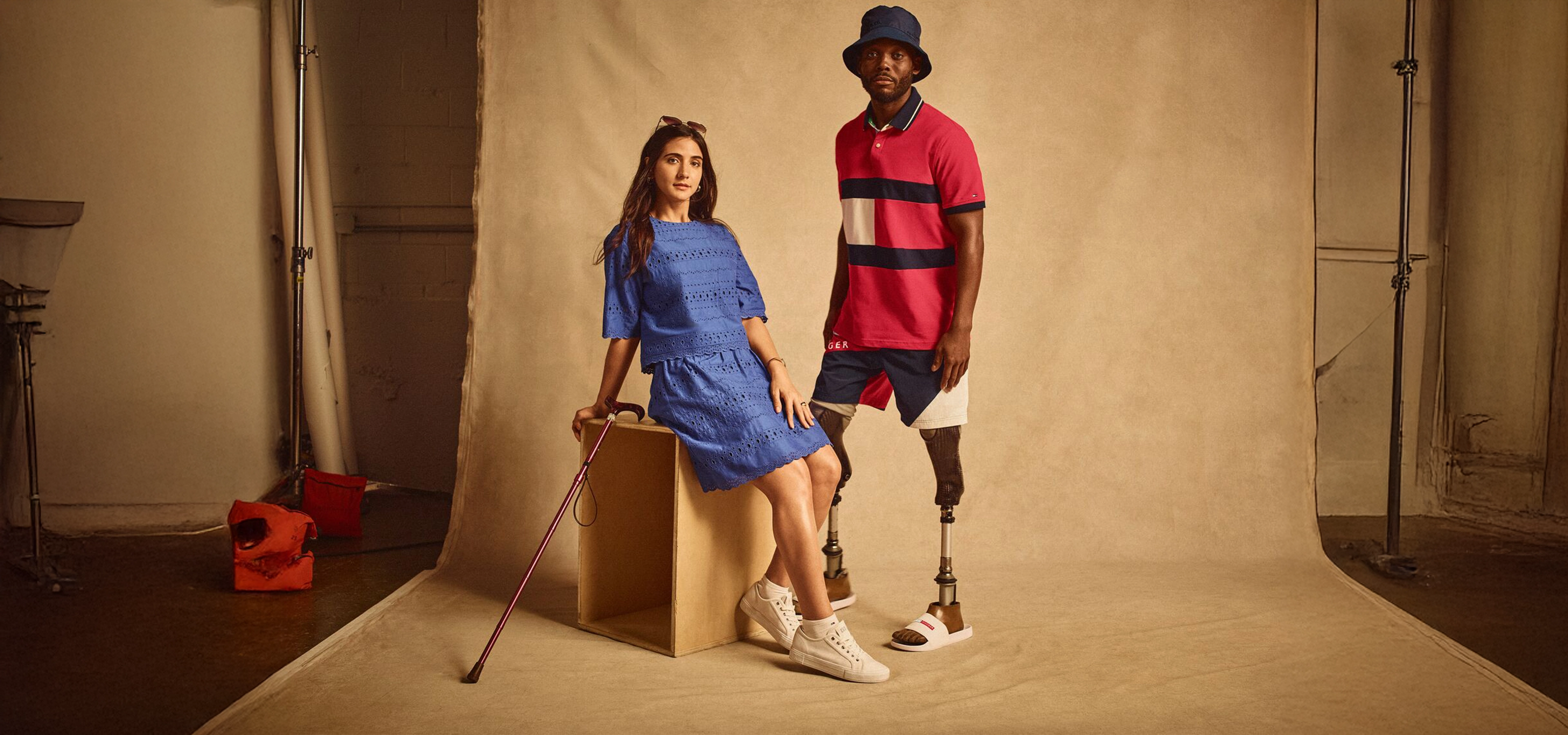 Fashion image of diverse users modelling clothing