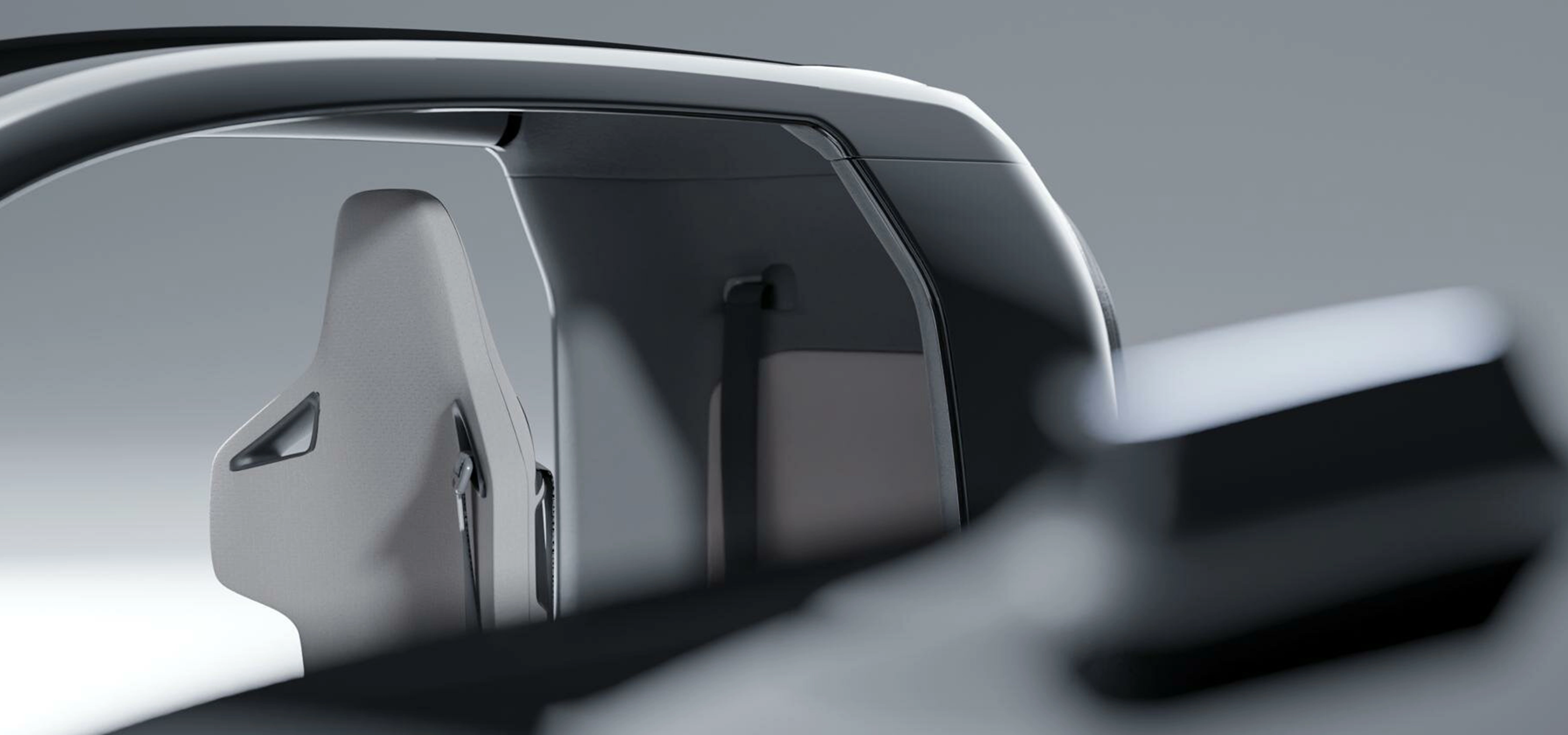 Car seat in an open sided EV